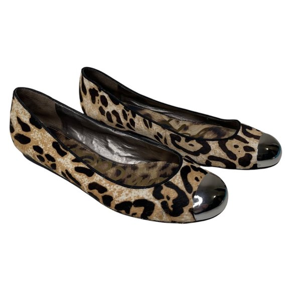 Sam Edelman Jordie Brown Animal Print Flats - Picture 1 of 10